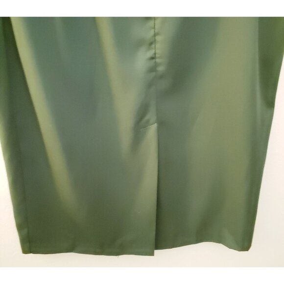 Vintage Danielle B Dark Green Faux Wrap Pencil Midi Skirt Sz 22 EUC - Picture 7 of 12